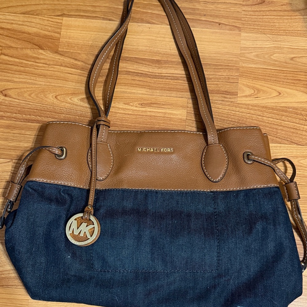 Michael Kors Brown and Navy Shoulder Bag